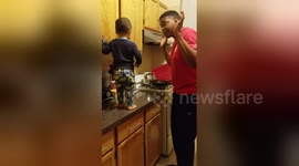 Toddler doesn't talk yet but already argues with father