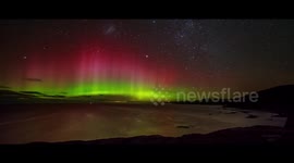 Aurora Australis (southern lights) from New Zealand