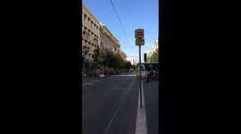 Mystery moving traffic sign in Nice, France