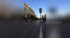Newsflare Edit - Mystery moving traffic sign in Nice, France
