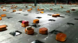 These robots sort packages incredibly efficiently