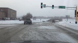 Distracted driver sits at green light