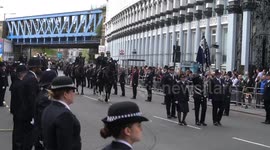 Stand for Keith cortege procession for funeral of PC Keith Palmer
