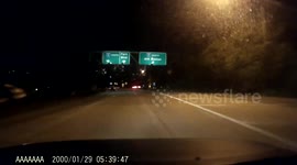 Meteor lights up the sky California night sky