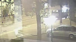 Car takes bend in road 'too fast', hits six poles