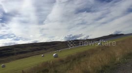 Farmland by Eiríksstaðir Living Museum in West Iceland