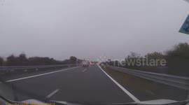 The tire has come off on the highway!