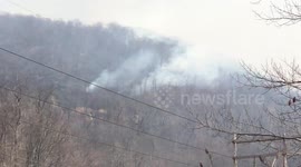Large Forest Fire burning near Altoona PA 04/11/2017