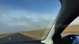 Driving into a Cloud Rolling off Snæfellsjökull Glacier in Western Iceland