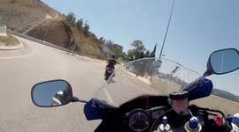 Suzuki GSXR crash target fixation accident