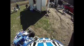 2010-03-28 - Arkansaw MX (WI) - YFZ450 Crash on New Track - GoPro Helmet Hero HD Cam
