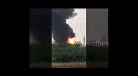 Major fire breaks out at chemical warehouse