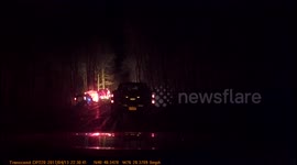 Car accident with fire - Dash Camera
