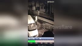 Newsflare Edit - 女司机在一男子指挥下挪车错把油门当刹车用 情急之下冲下河