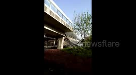Overpass collapse injures one in southern China