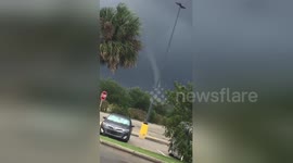 Waterspout forms in Port Lavaca, Texas