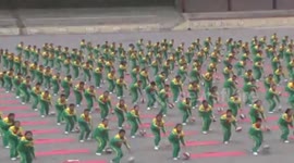 ARMY of school pupils 'do yoga and play basketball' at the same time