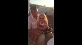 Daddy and Daughter doing sleep, 321 back in the room trick!