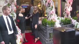 Abigail Clancy and Peter Crouch arrive at Bradley Theodore's 'The Second Coming' exhibition