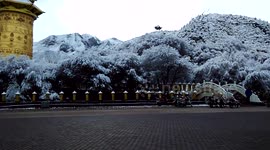 Spring snow in northwestern China