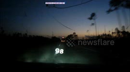 Speeder Almost Crashes Into Semi-Truck at 100mph!
