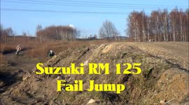 Suzuki RM 125 FAIL jump
