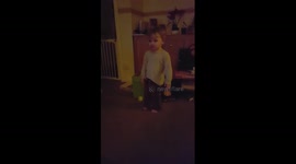 Toddler just can't stand still!