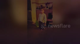 Newsflare Edit - Toddler just can't stand still!