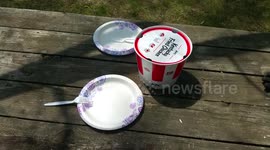 Man finds very 'raw' chicken in his KFC bucket
