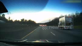 Nice little wall smack on I85 (Dash Cam)