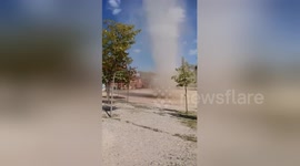 Dust devil swirls in northern Spain