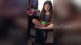 Newsflare Edit - Little girl finds out she's going to see Chris Brown (emotional reaction)
