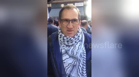 Newsflare Edit - Simon Hales Palestinian Hunger Strike Demo 22nd April 2017