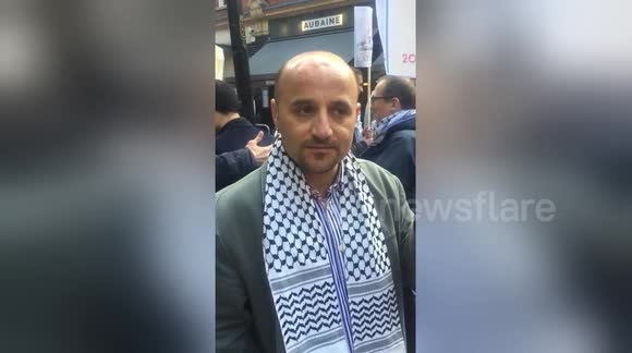 Newsflare Edit - Bill Palestinian Hunger Strike Demonstration London 22nd April 2017