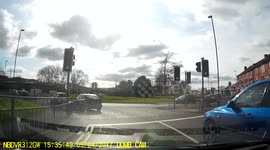 Dancing Biker plus car full of Chavs