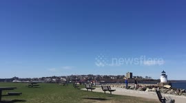 Kites at Bug Light Park in South Portland, Maine