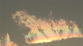 Iridescent rainbow clouds above the Netherlands