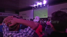 Refugees in Greece celebrate Messi's winning goal in El Clasico