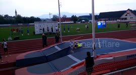 Epic pole vaulting fail