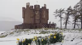 'Arctic blast' bring strong winds and snow to Scottish highlands