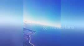 A lovely view through the clouds on the Gulf of Riga/ Latvia  baltic sea.