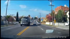 Front collision from opposite lane truck