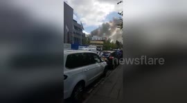 Newsflare Edit - Major fire at Christie Hospital in Manchester