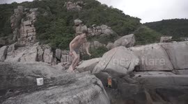 Cliff Jumping in Koh Tao