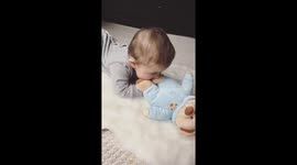 Baby and chihuahua