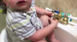 Guilty baby throws mum's tampons all over the floor