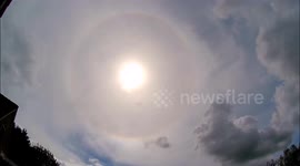 Sun Halo and clouds - time-lapse