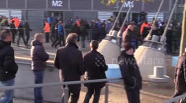 Crowds arrive at Etihad Stadium for Manchester Derby