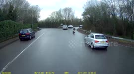 guy on moped crashes redditch a441