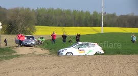 Rally car ride itself tight, yet driven backwards better